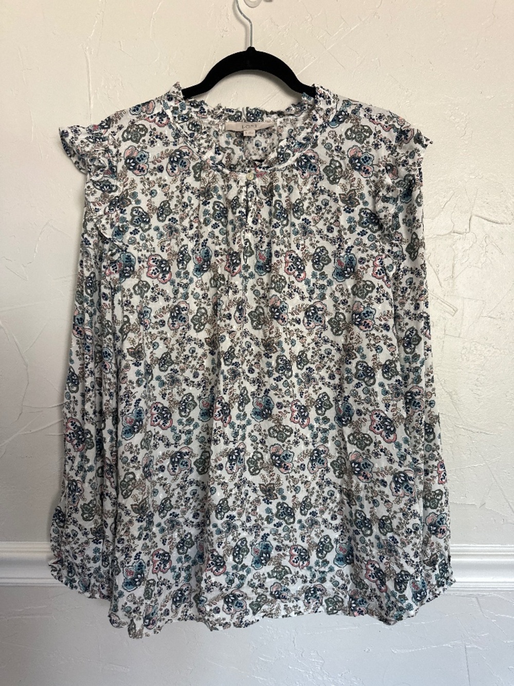 NEW LOFT Floral Blouse Top XL